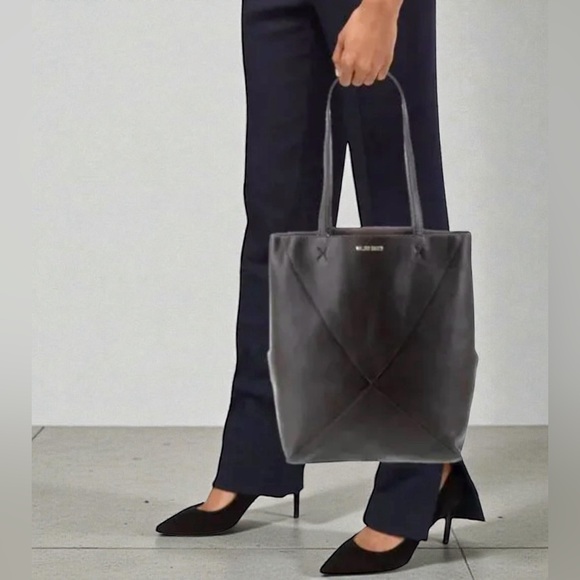 Walter Baker Handbags - Walter Baker Ledger Leather Black Tote Bag